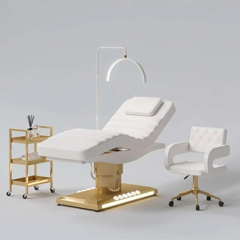 Electric Facial Treatment Bed with Adjustable Backrest