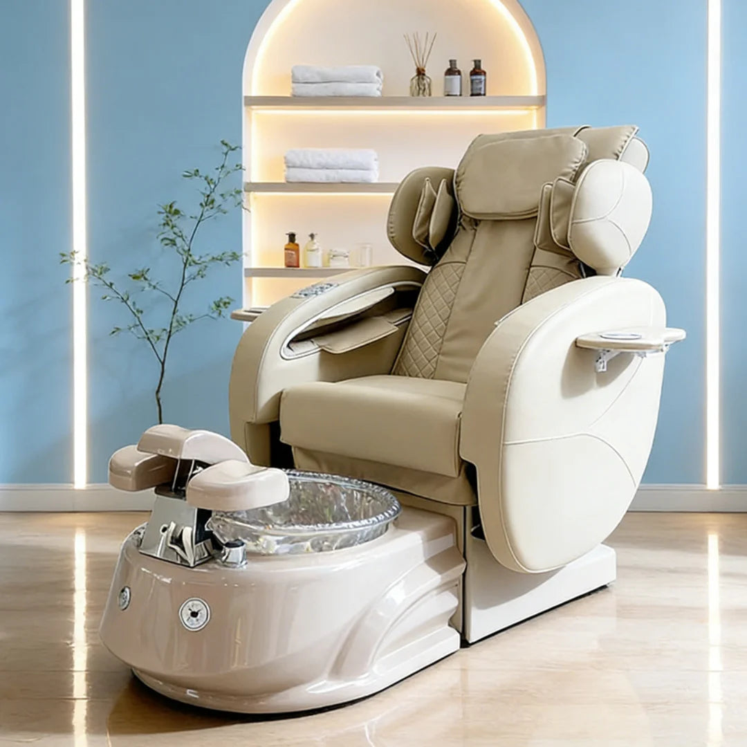 Salon Pedicure Chair with Cushioned Backrest