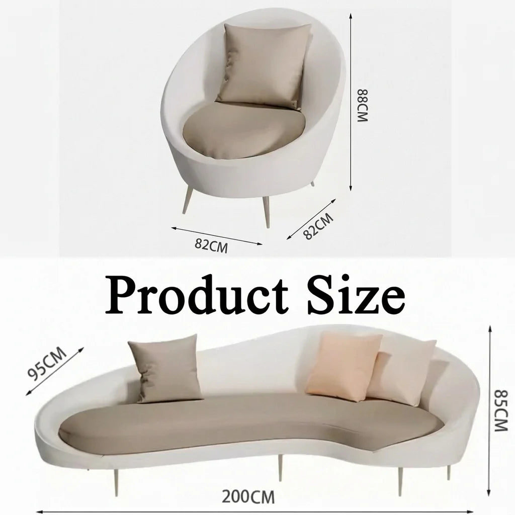 Reception Lounge Seating Set with Sofa and Armchairs