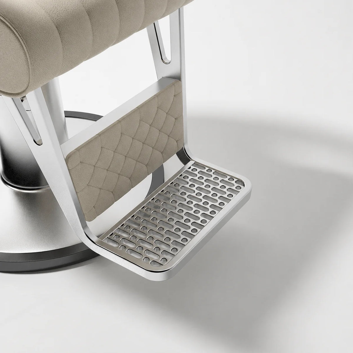 Hydraulic Salon Styling Chair with Ribbed Upholstery