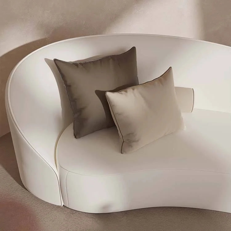Cream Upholstered Reception Sofa
