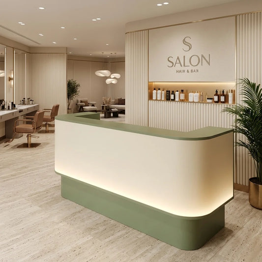 Luxury Illuminated Salon Reception Desk