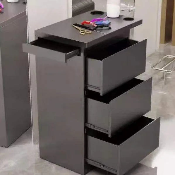 Barber Station Storage Unit with Work Surface