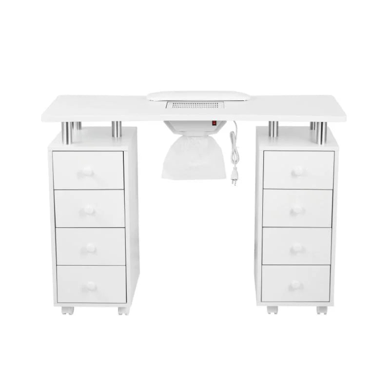 High-End Manicure Workstation with Dual Storage Cabinets