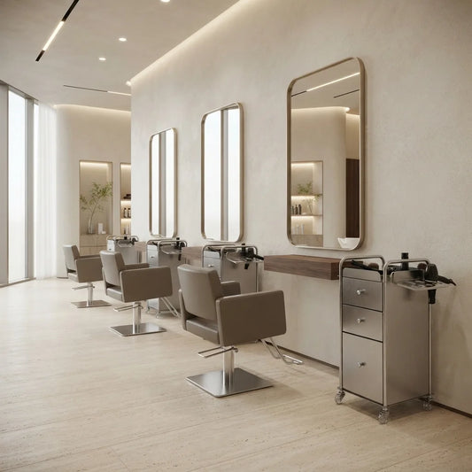 Barber Styling Trolley with Tool Cart