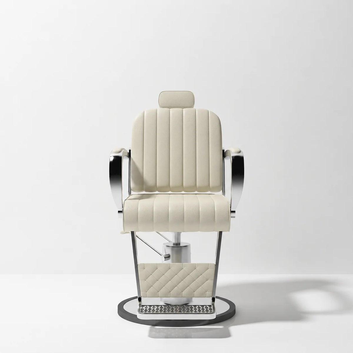 Hydraulic Salon Styling Chair with Ribbed Upholstery