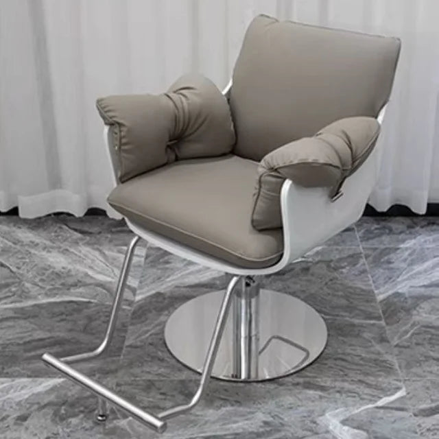 Modern Salon Styling Chair with Cushioned Armrests
