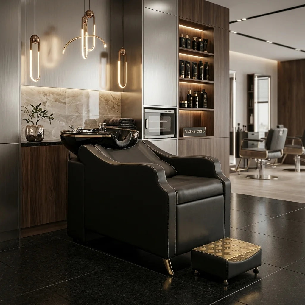 Hair Wash Chair with Integrated Shampoo Basin