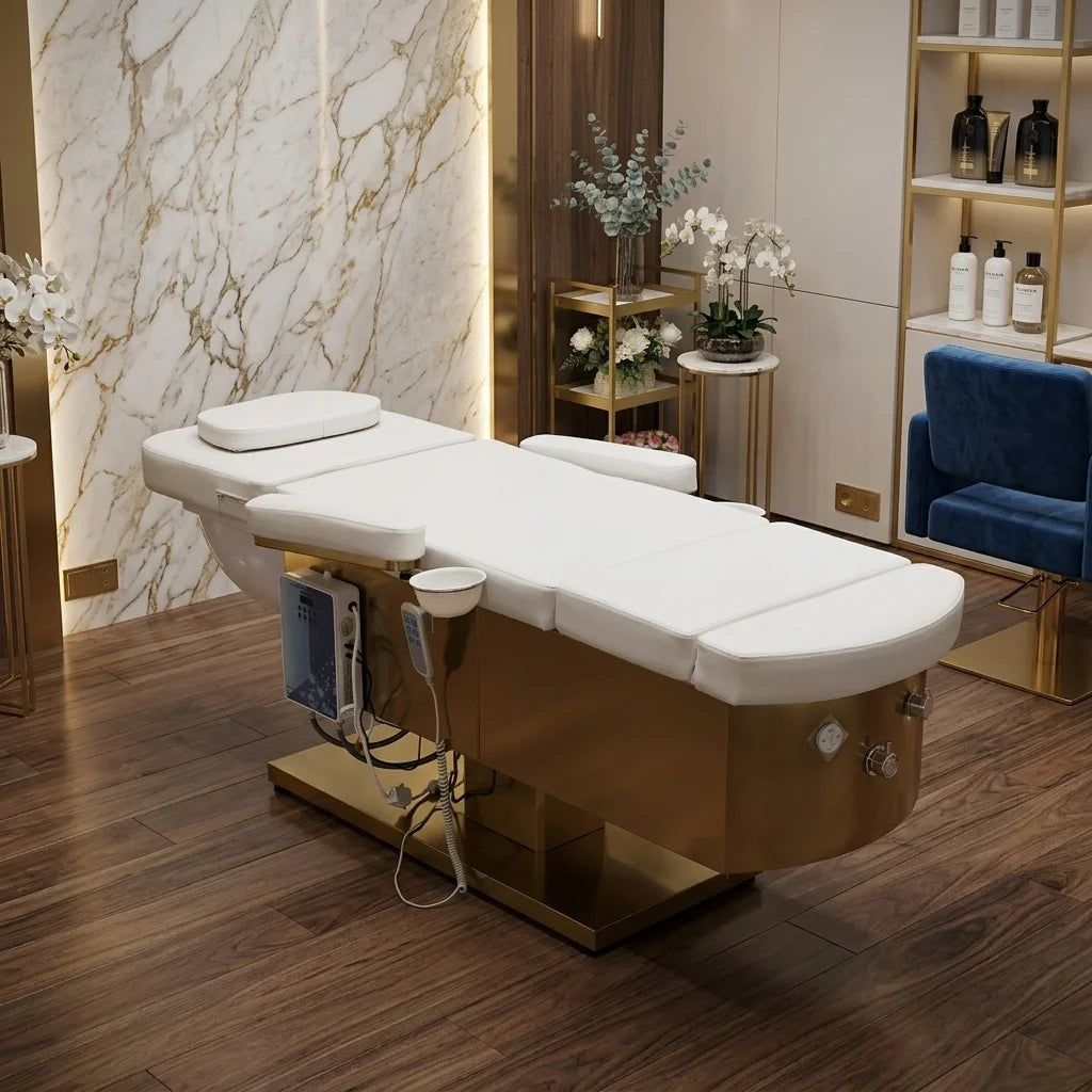 Electric Head Spa Shampoo Bed with Foot Bath