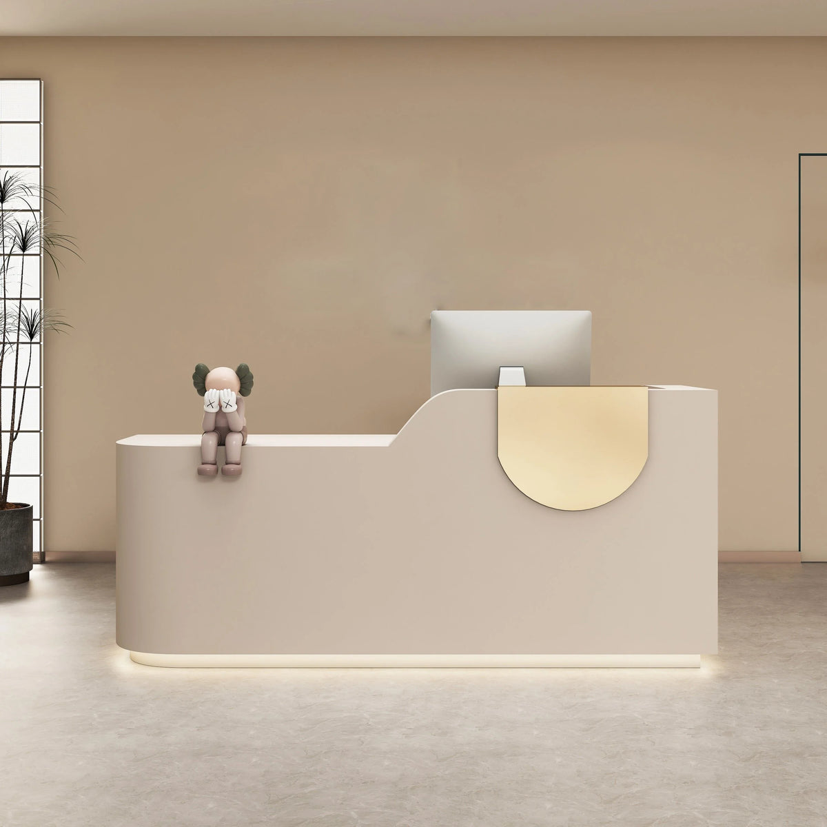 Salon Reception Desk with Illuminated Base