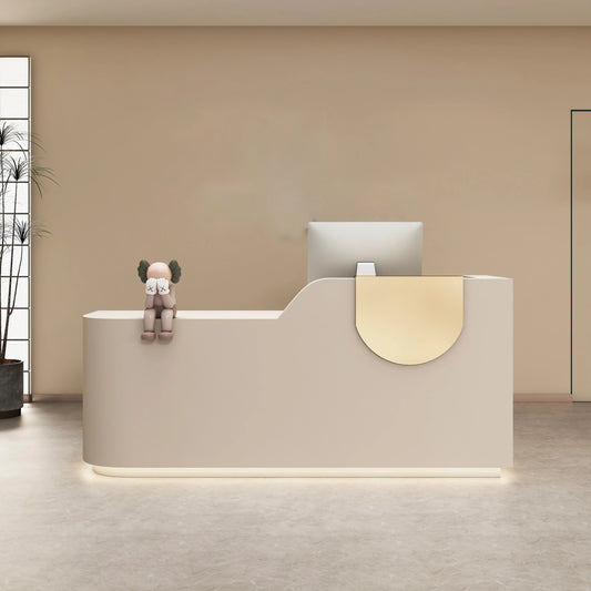 Salon Reception Desk with Illuminated Base