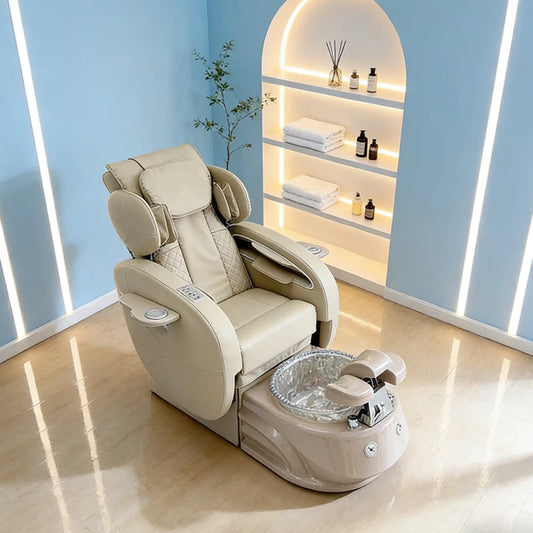 Salon Pedicure Chair with Cushioned Backrest
