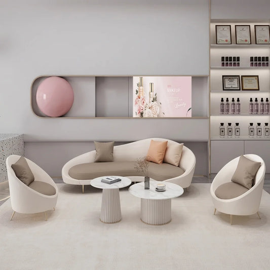 Reception Lounge Seating Set with Sofa and Armchairs