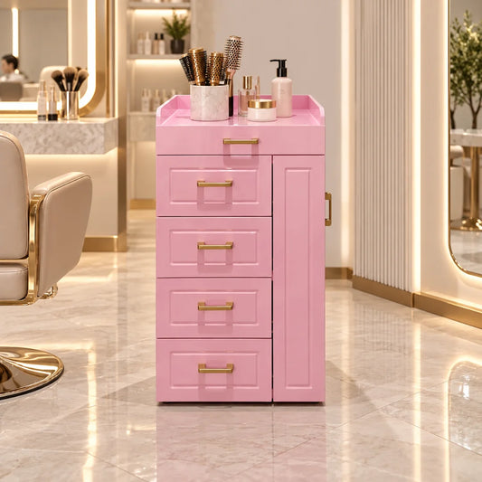 Beauty Salon Trolley with Drawer and Cabinet Storage