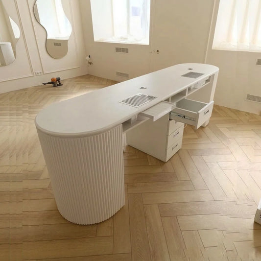 Two-Station Manicure Table with Integrated Ventilation