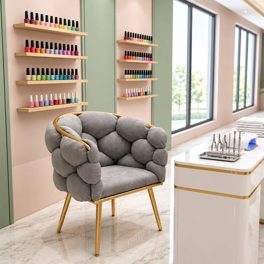 Bubble Tufted Cloud Upholstered Manicure Chair