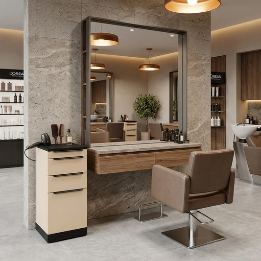Hairdresser Salon Storage Cabinet with Four Drawers