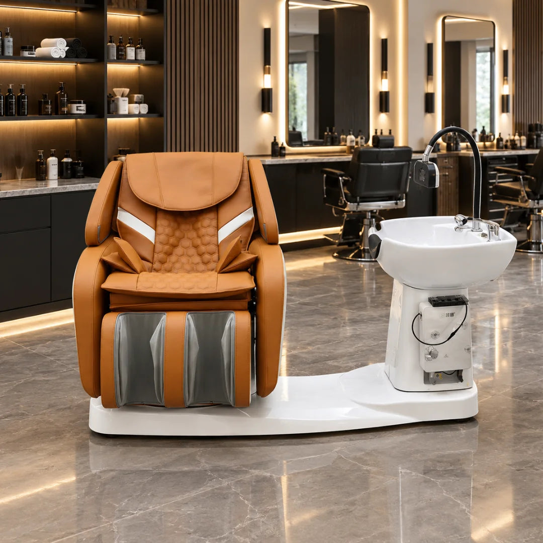 Salon Head Spa Shampoo Chair with Full-Body Massage