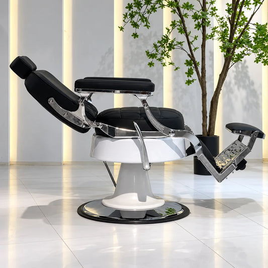 Reclining Barber Chair with Adjustable Backrest