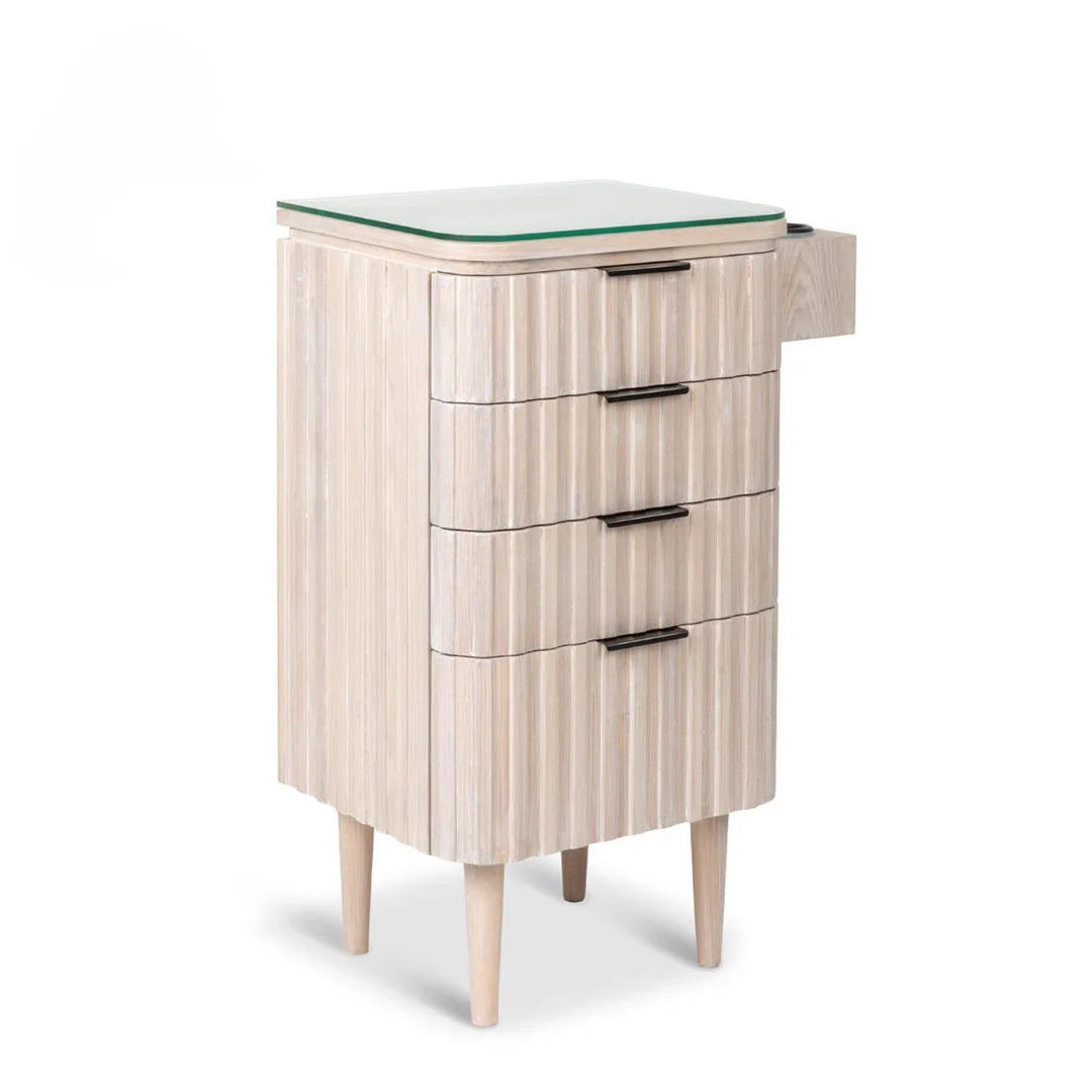 Modern Light Oak Salon Trolley