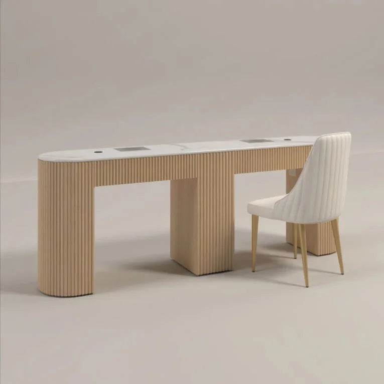 Modern Manicure Station Table with Storage
