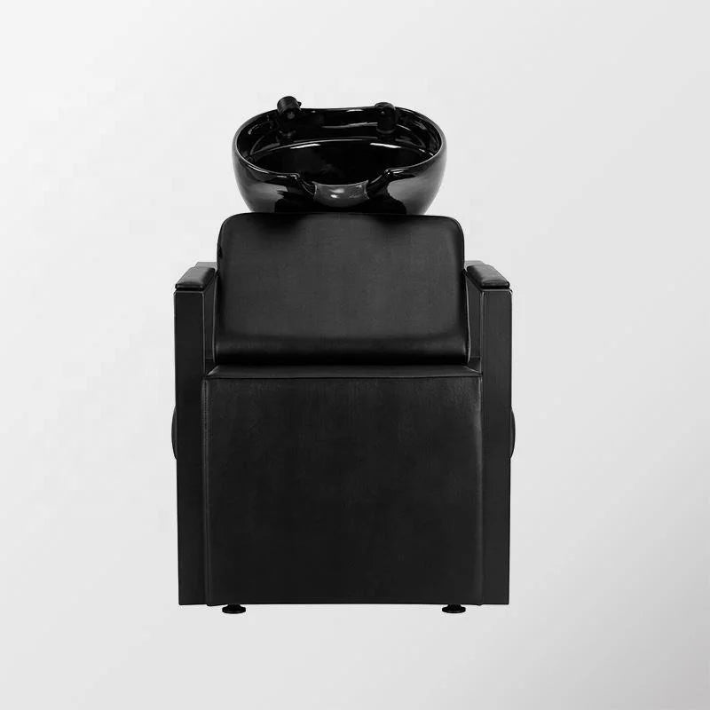 Salon Black Backwash Unit with Ceramic Shampoo Bowl