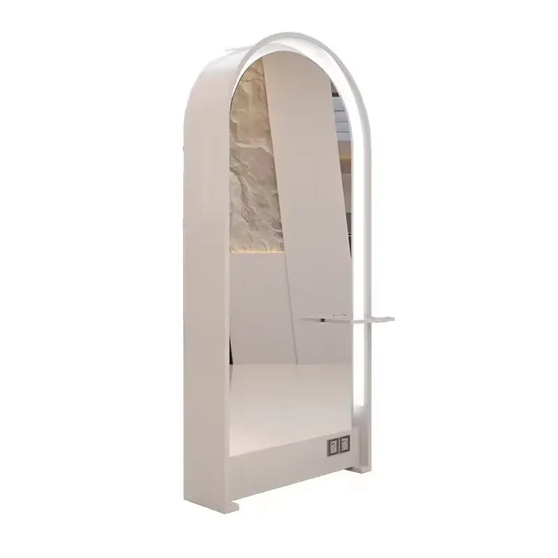 Freestanding Hair Salon Arched LED Mirror