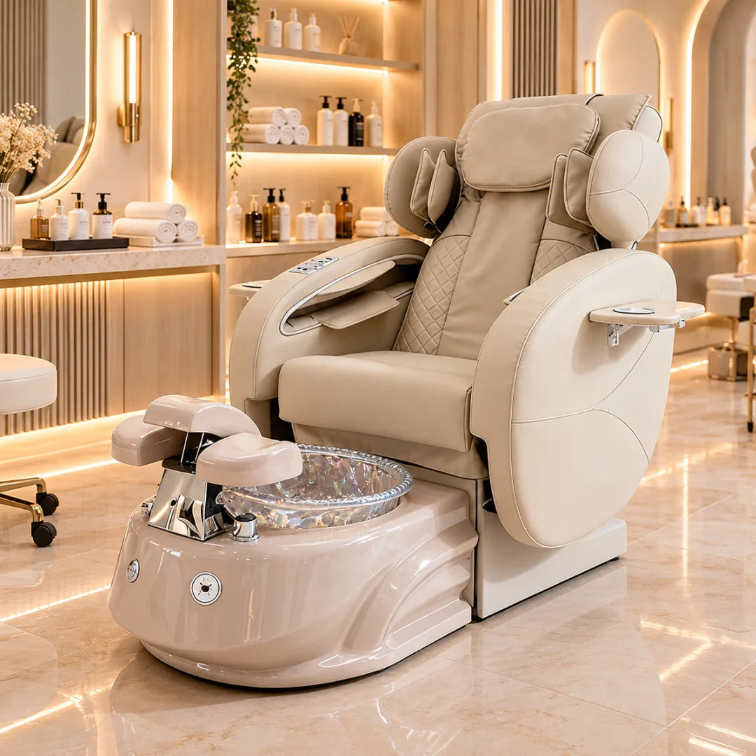 Salon Pedicure Chair with Cushioned Backrest