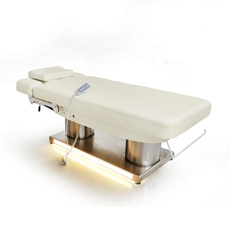 Adjustable Esthetician Bed with Cushioned Headrest
