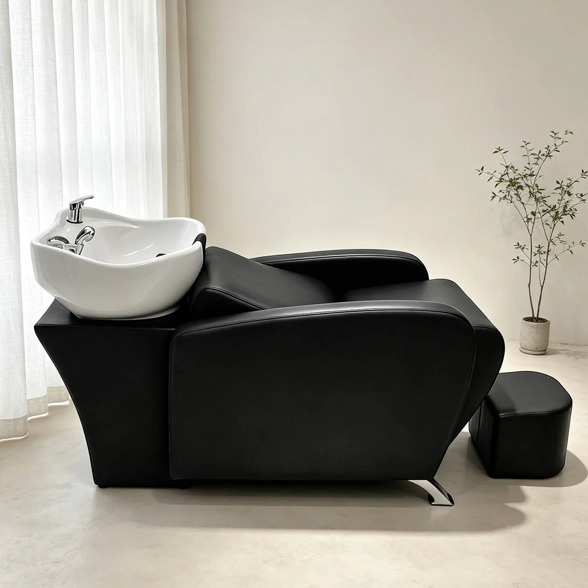 Salon Shampoo Chair with Matching Footstool