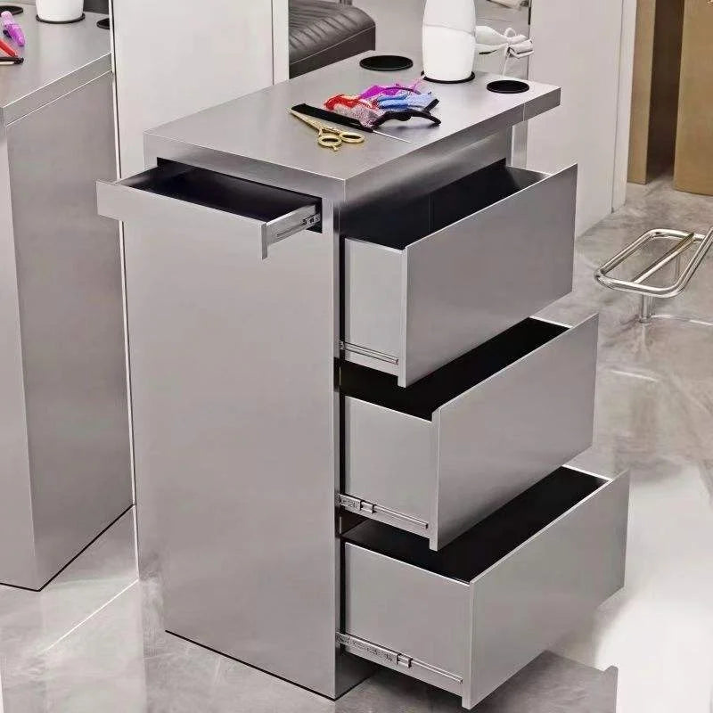 Barber Station Storage Unit with Work Surface
