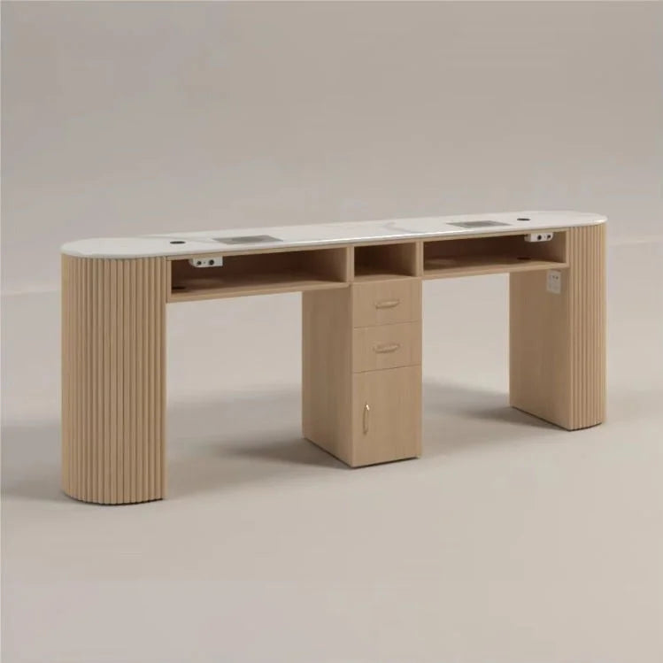 Modern Manicure Station Table with Storage