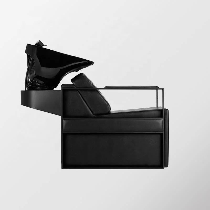 Salon Black Backwash Unit with Ceramic Shampoo Bowl