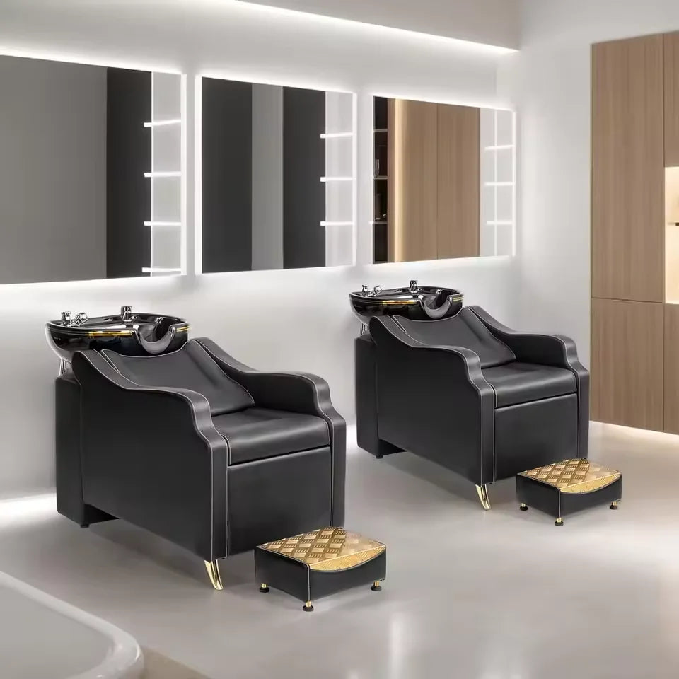 Hair Wash Chair with Integrated Shampoo Basin