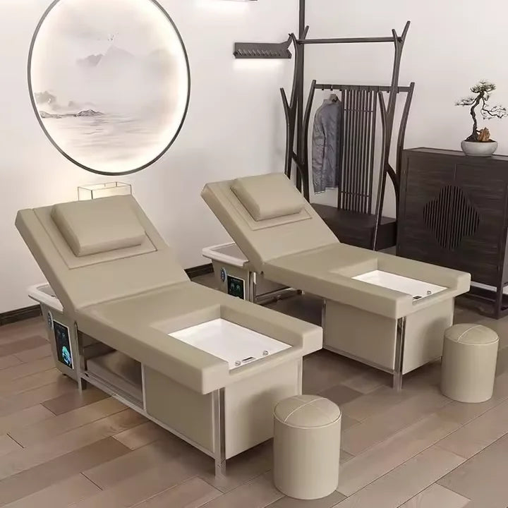 Electric Salon Shampoo Bed with Foot Bath