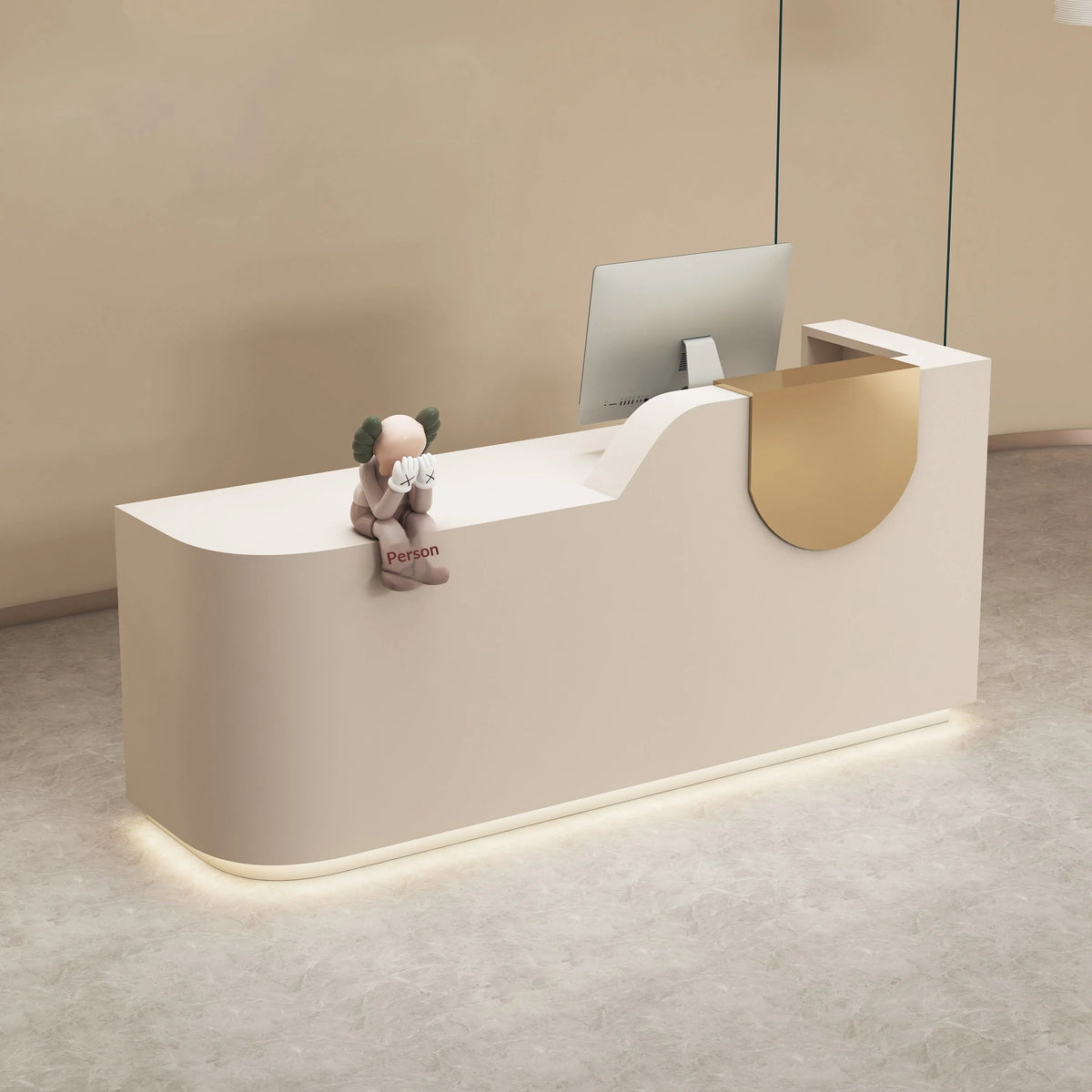 Salon Reception Desk with Illuminated Base