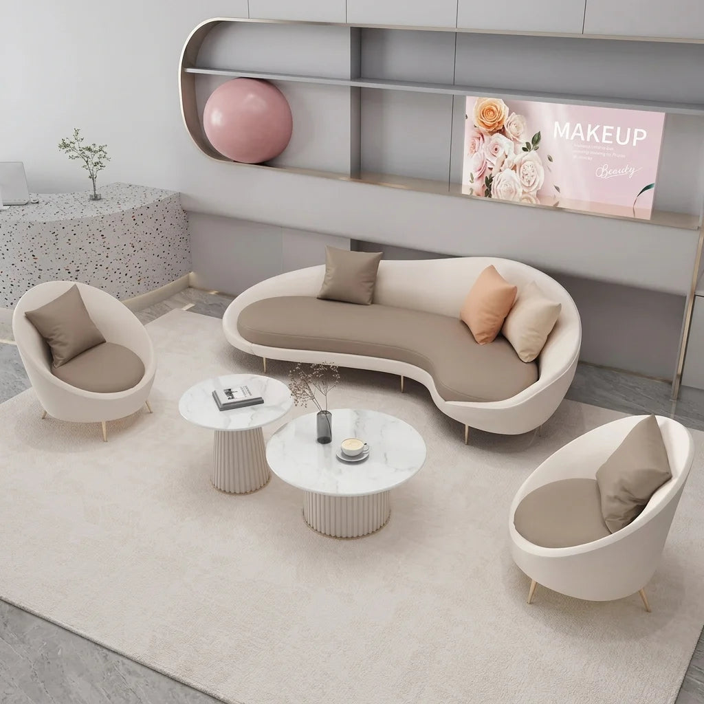 Reception Lounge Seating Set with Sofa and Armchairs