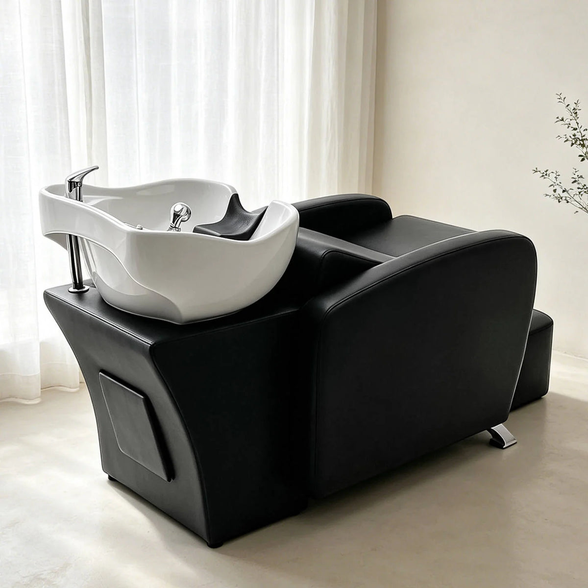 Salon Shampoo Chair with Matching Footstool