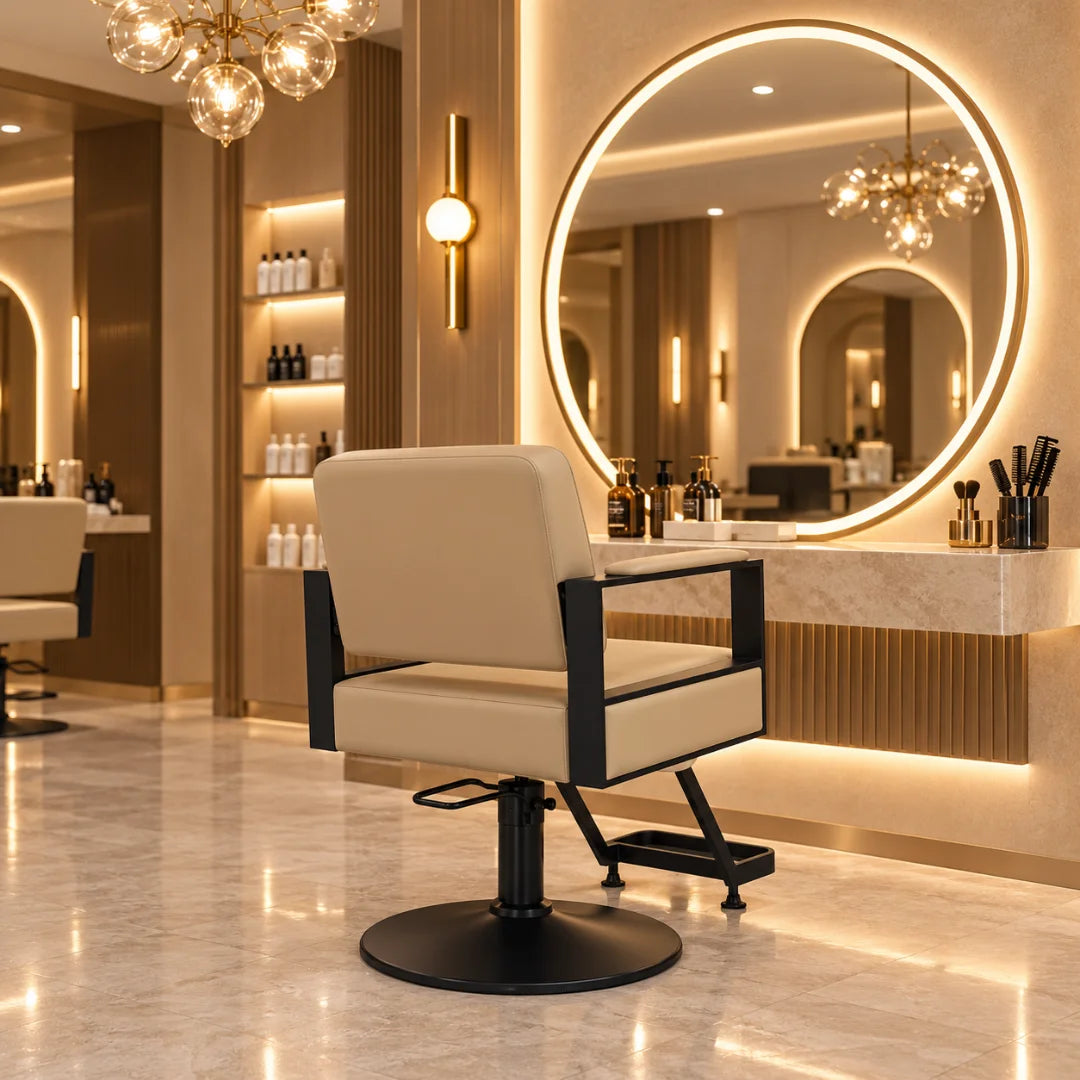 Hydraulic Hair Styling Chair with Padded Armrests