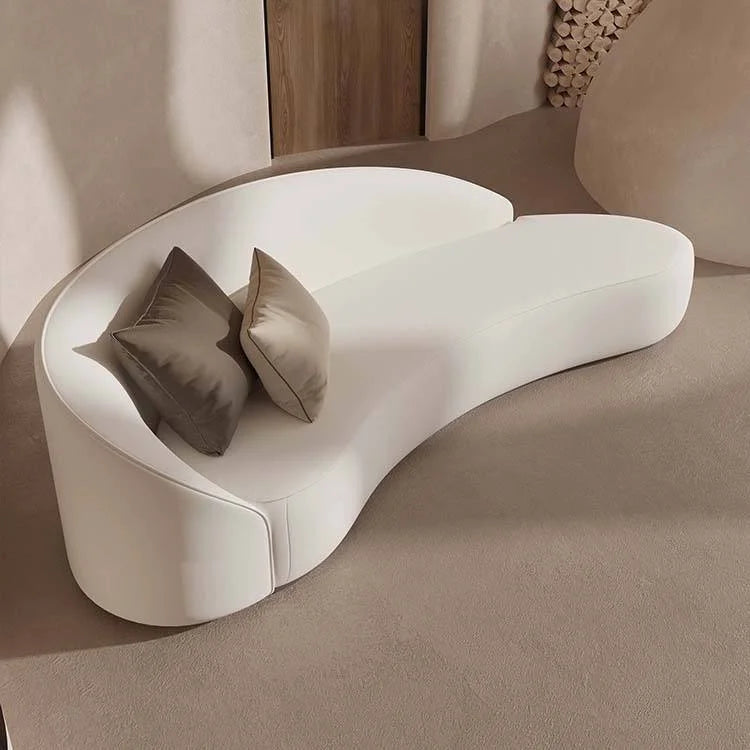 Cream Upholstered Reception Sofa