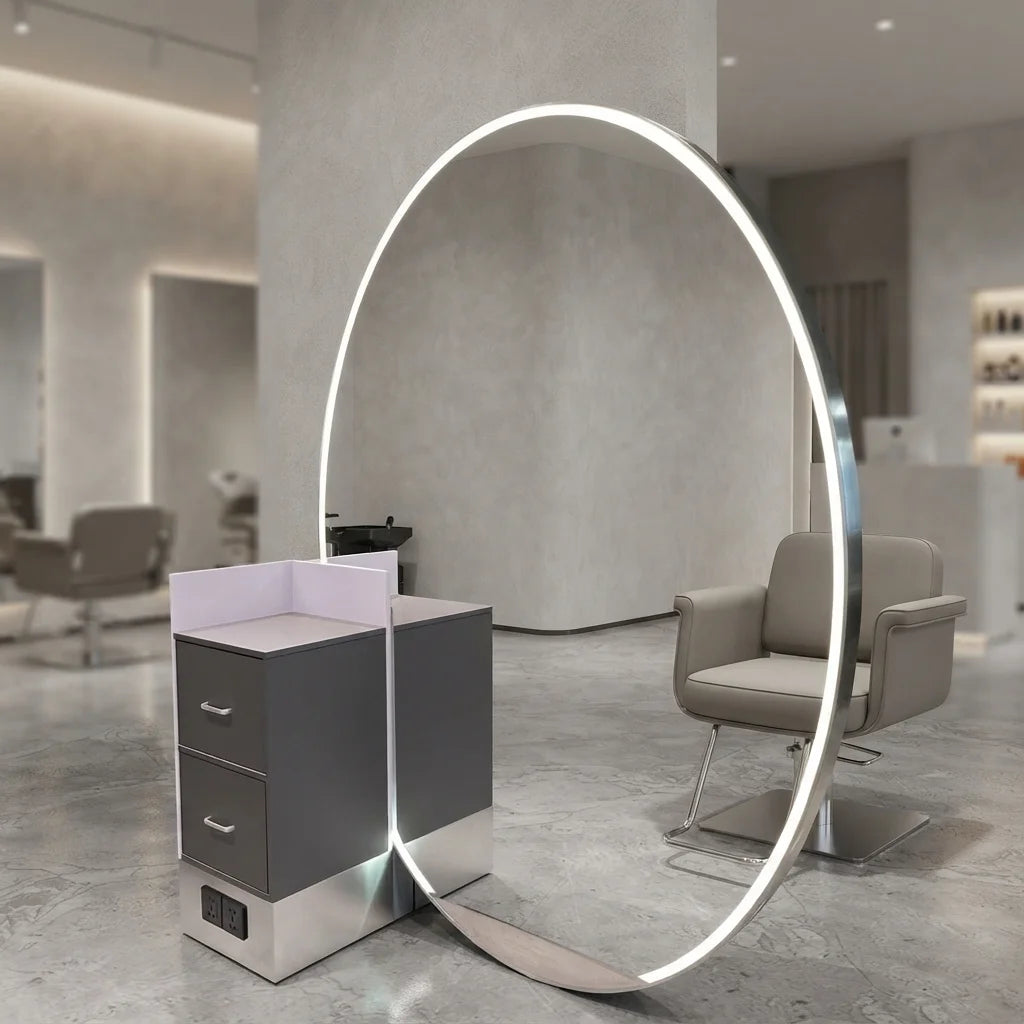 Illuminated Barber Styling Mirror