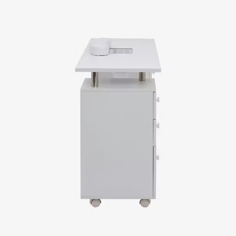 High-End Manicure Workstation with Dual Storage Cabinets
