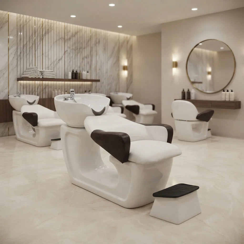 Comfort Backwash Chair with Integrated Basin