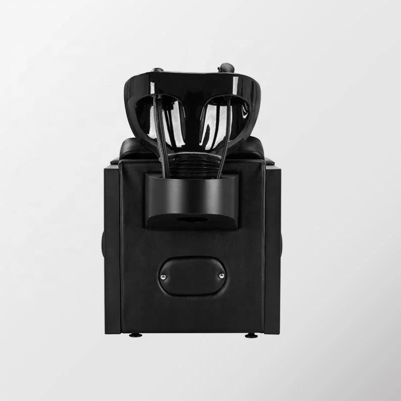 Salon Black Backwash Unit with Ceramic Shampoo Bowl