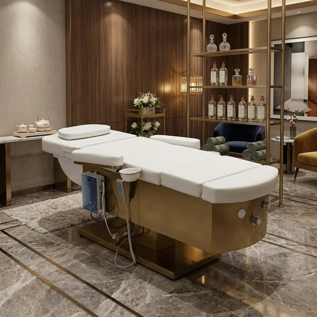 Electric Head Spa Shampoo Bed with Foot Bath