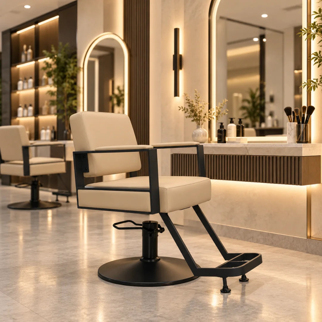 Hydraulic Hair Styling Chair with Padded Armrests
