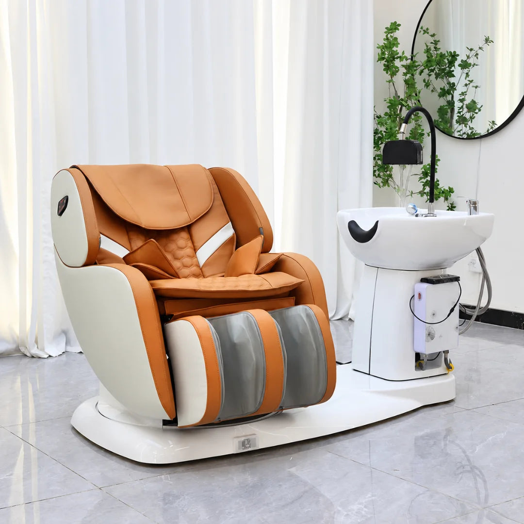 Salon Head Spa Shampoo Chair with Full-Body Massage