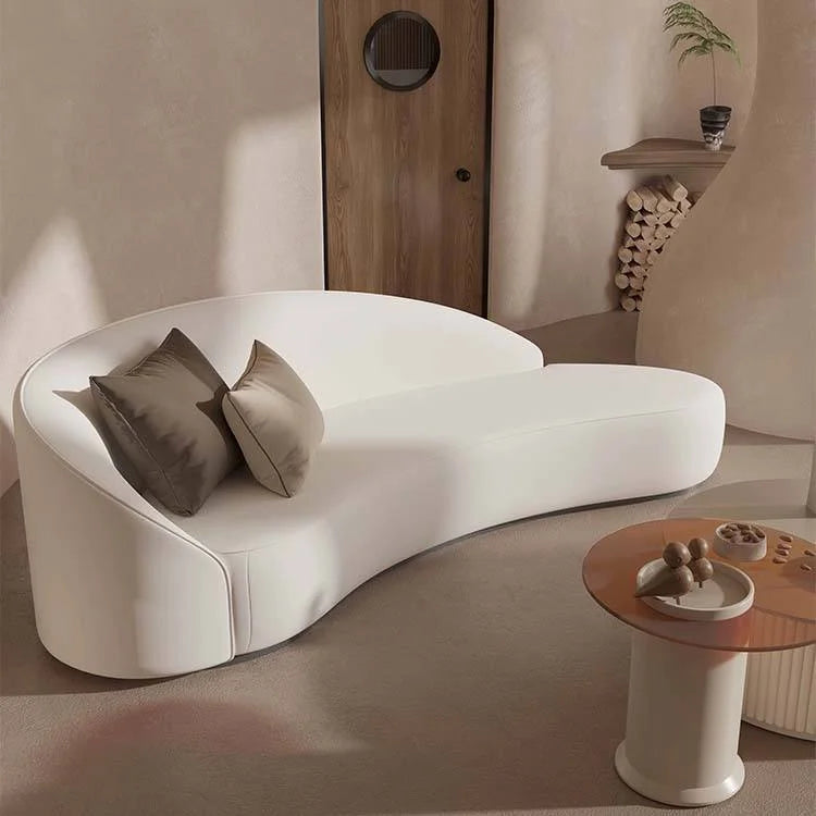 Cream Upholstered Reception Sofa