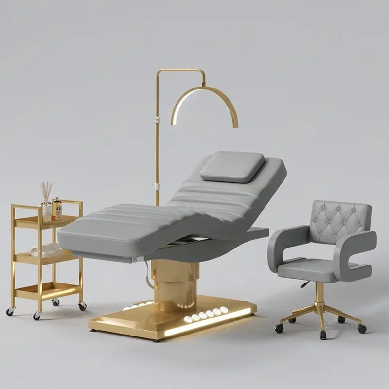 Electric Facial Treatment Bed with Adjustable Backrest