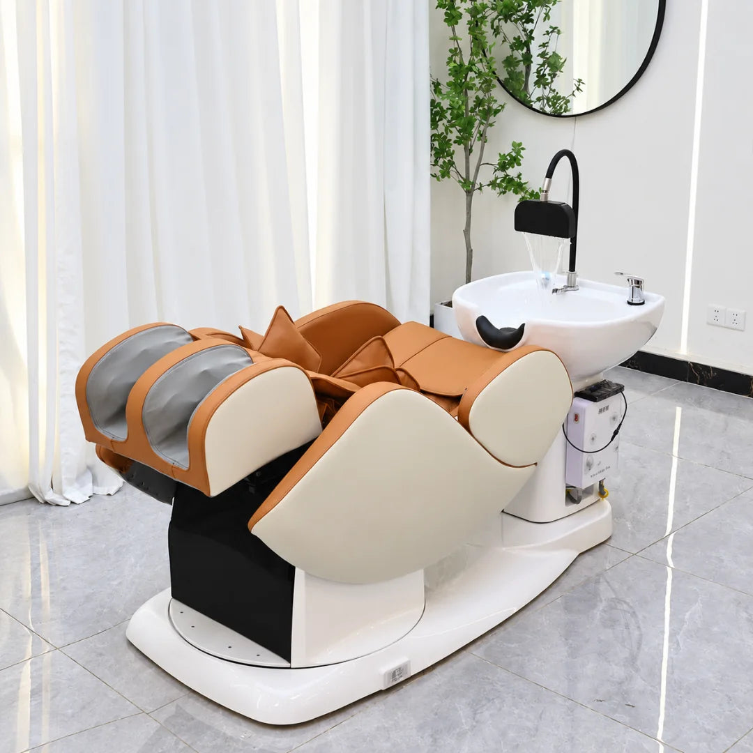 Salon Head Spa Shampoo Chair with Full-Body Massage
